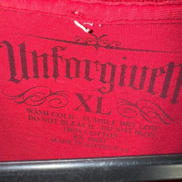 Vintage Y2K unforgiven brand grunge skull eagle cross tshirt - Picture 3 of 4